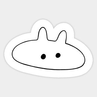 White Bunny Sticker